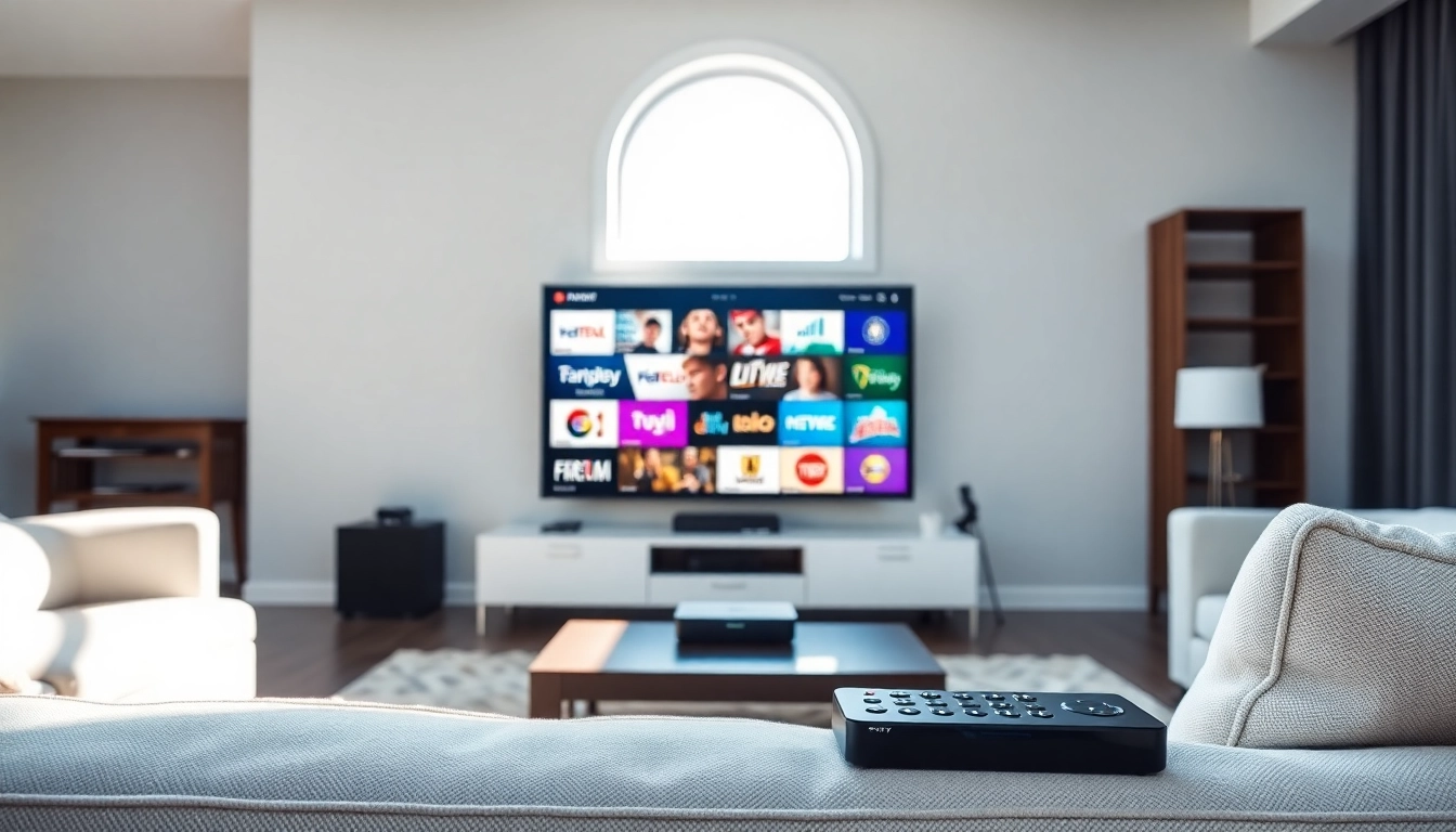 Explore IPTV Subscription USA with modern home entertainment setup showcasing vibrant channels.