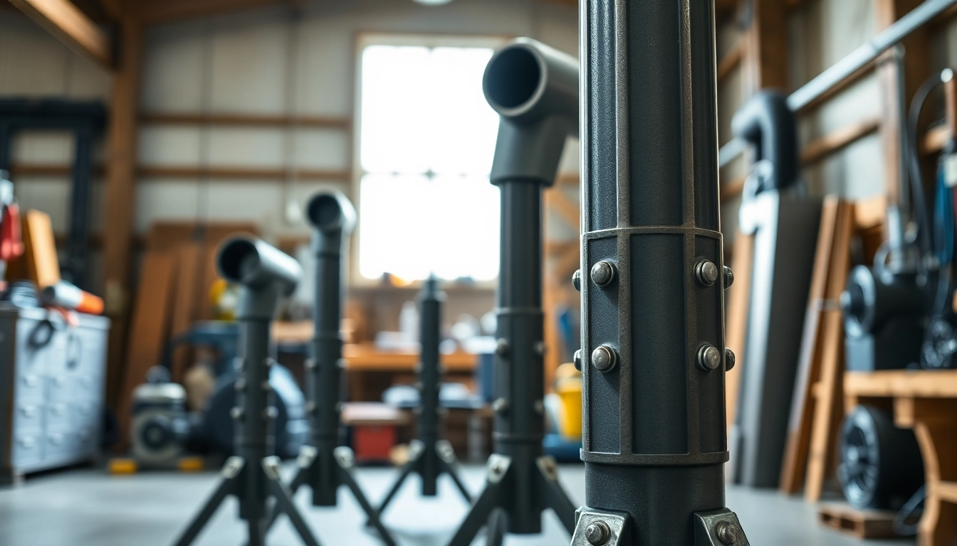Elevate your workflow with durable pipe stands in a professional industrial setting.