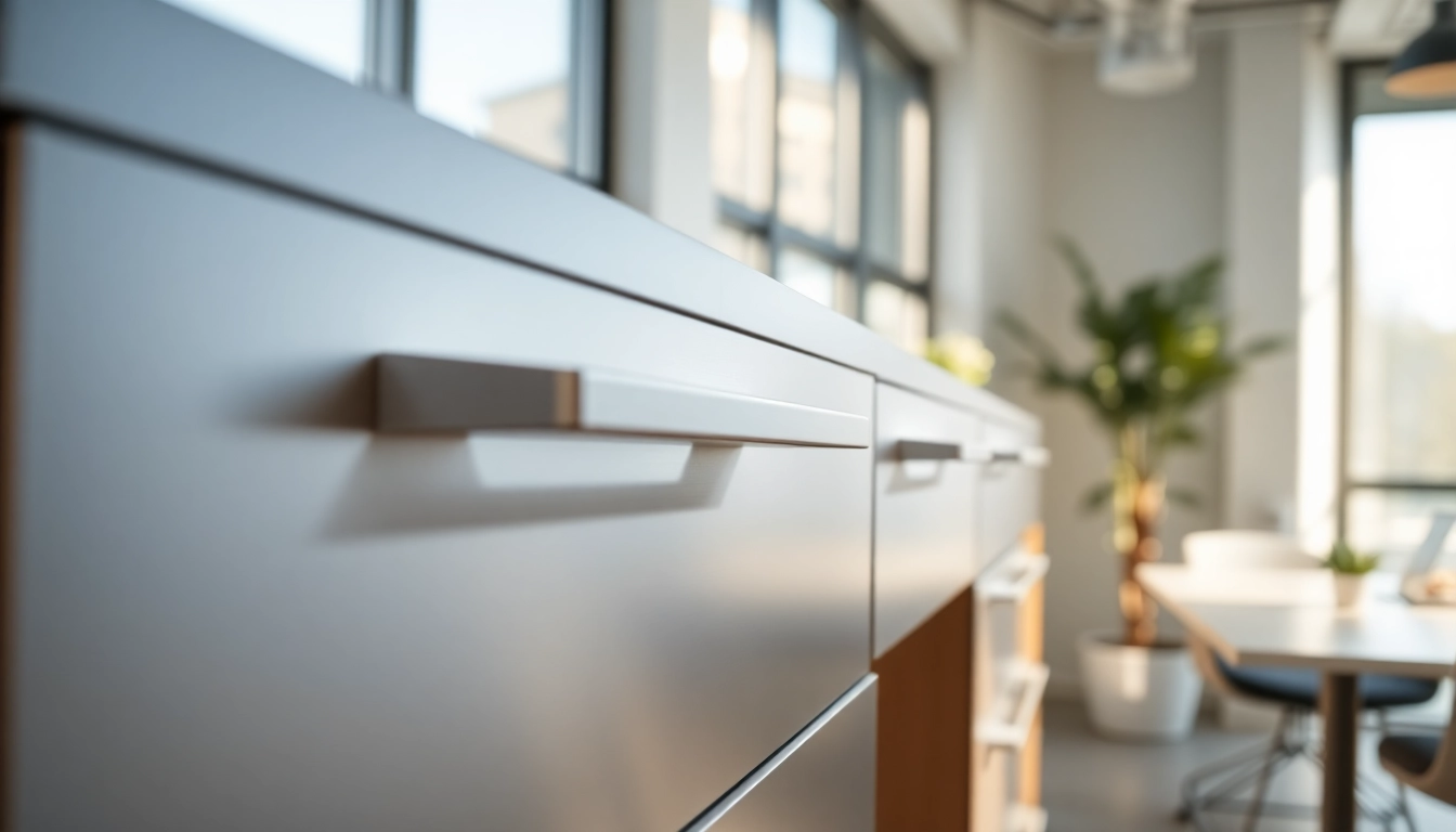 Showcasing a high-quality Metal Drawer System in a sleek modern workspace design.