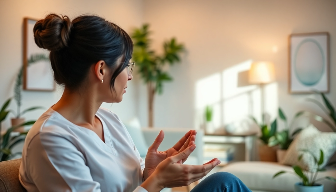 Panic attack treatment in Dubai session being conducted by a therapist in a calming environment.