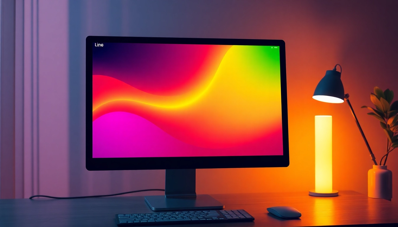 Download the Line電腦版下載 app on a sleek computer screen showcasing user-friendly interface features.