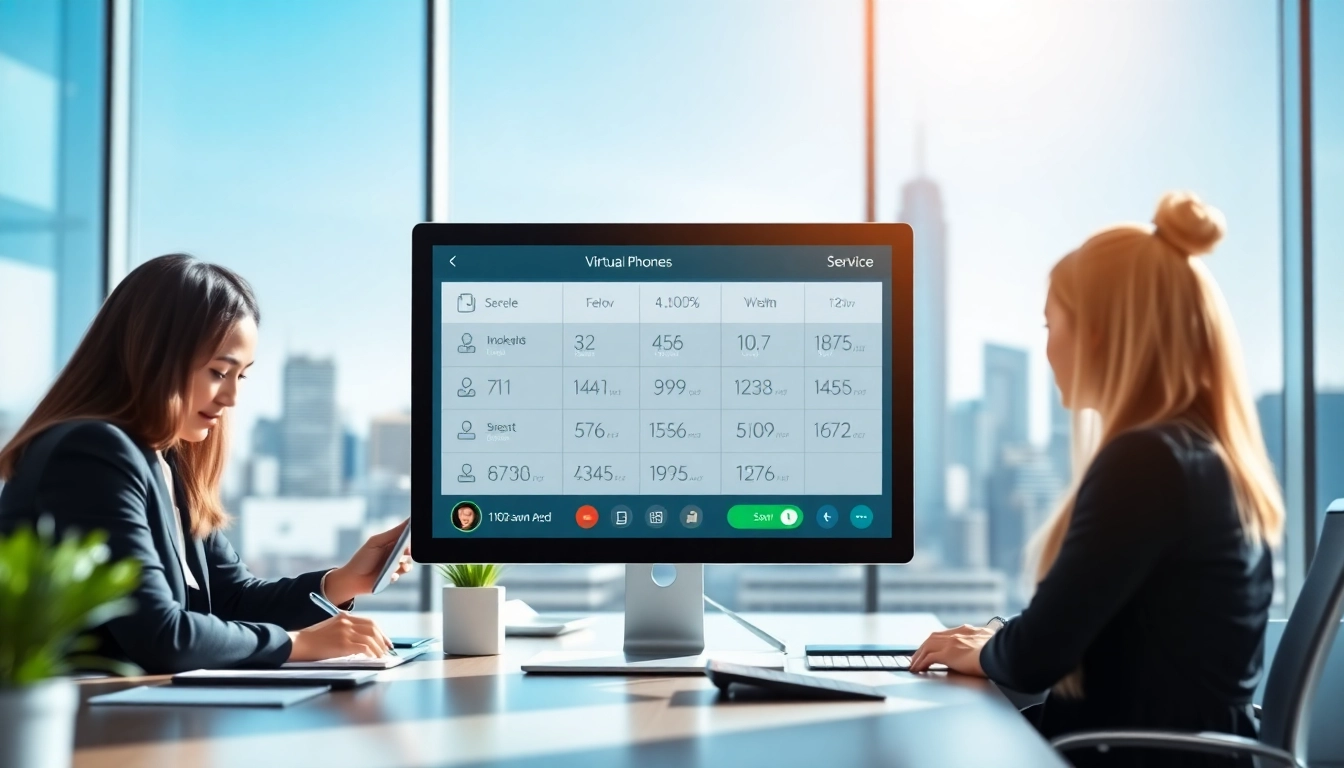 Utilizing smsvpa for virtual phone services in a high-tech workspace.