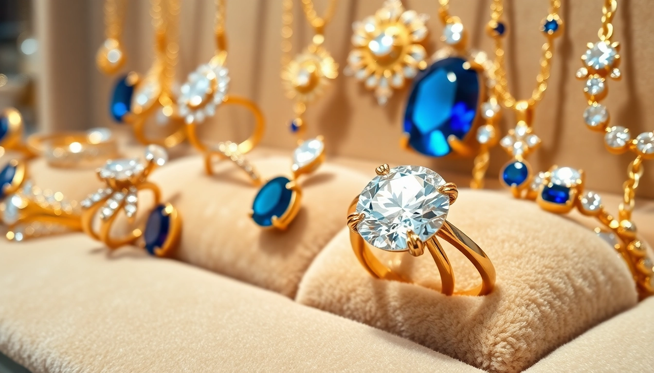 Showcase of the best jewelry with an exquisite diamond ring highlighting luxury and elegance.