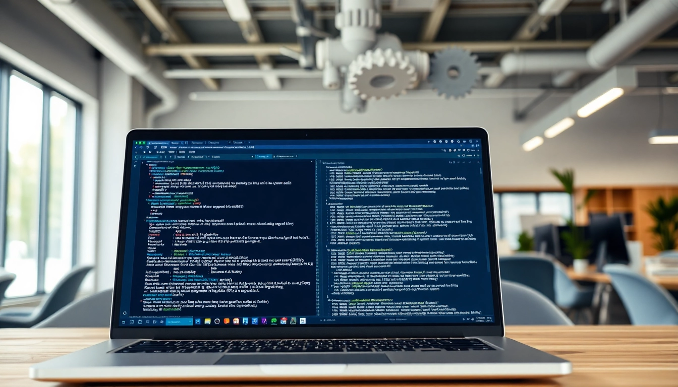 Analyze text through AI detection tools in a modern office environment with advanced technology.