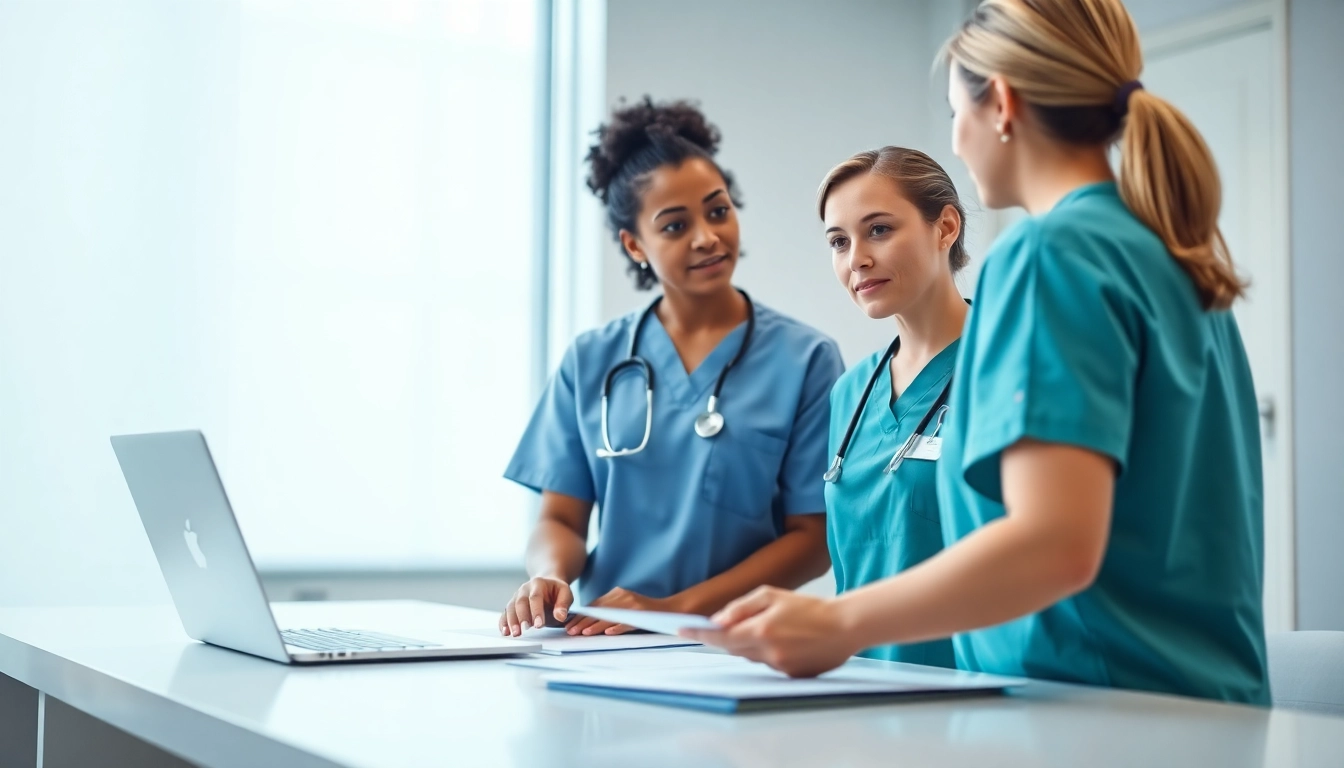 Healthcare professional guiding nurse through VDAP support options and career paths.