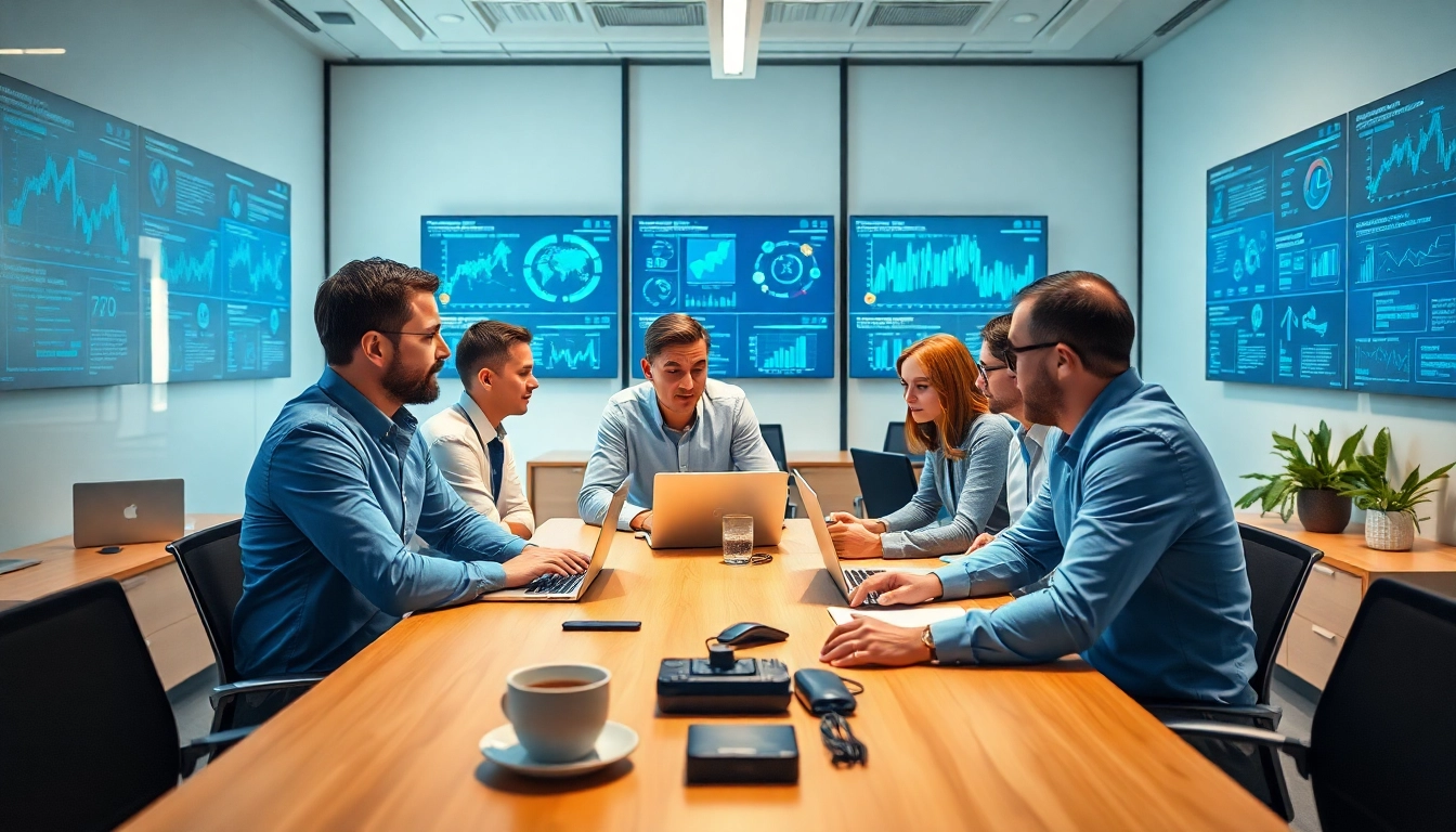Optimize your managed it support with a team of professionals in a modern office environment.