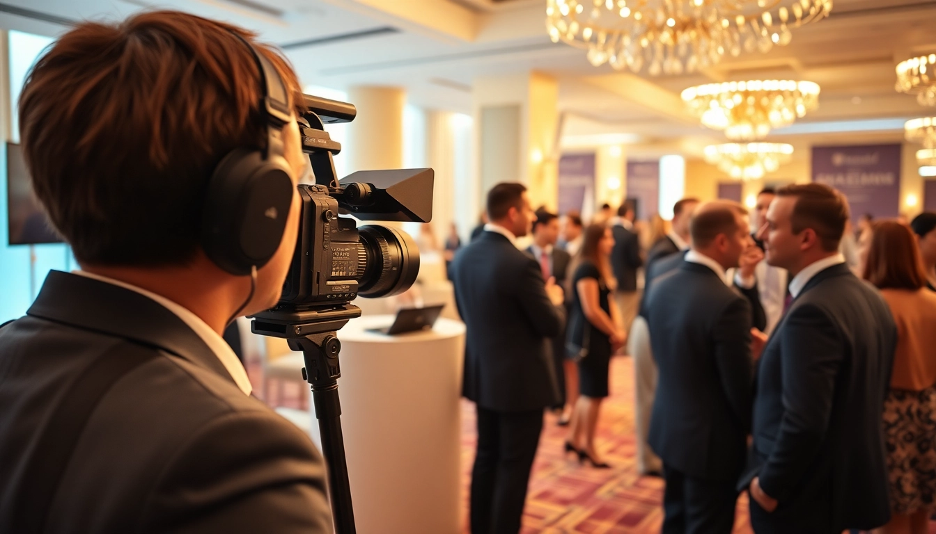 Capturing Miami Corporate Event Videography Photography moments with a professional videographer in action.