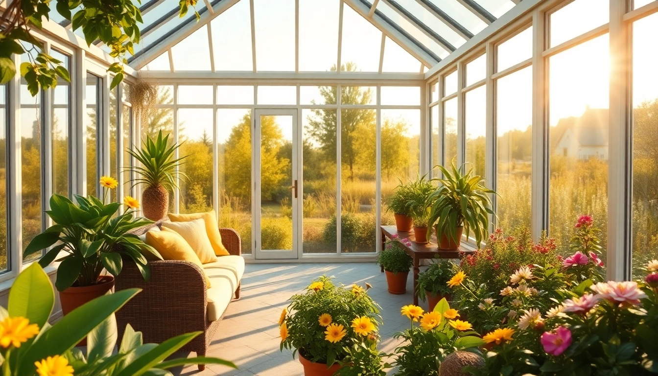 Enhance your home with a beautiful sunroom greenhouse addition filled with vibrant plants and natural light.