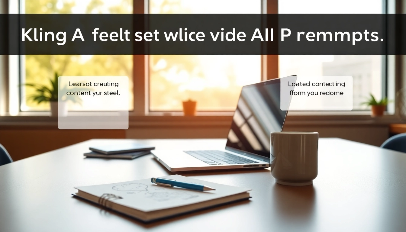 Generate innovative content with KlingAI Prompts on a modern workspace