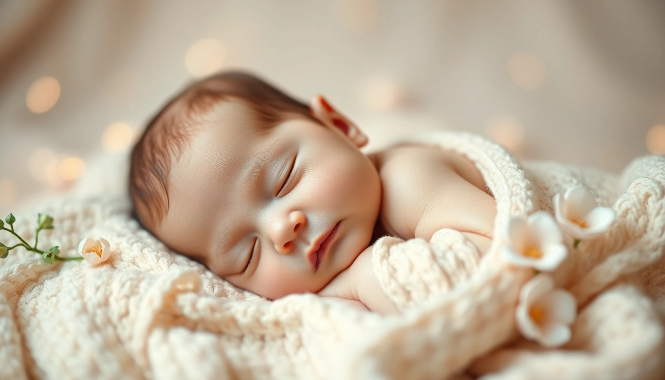 Perfect newborn photo editing services that enhance soft colors and delicate features of a sleeping newborn.