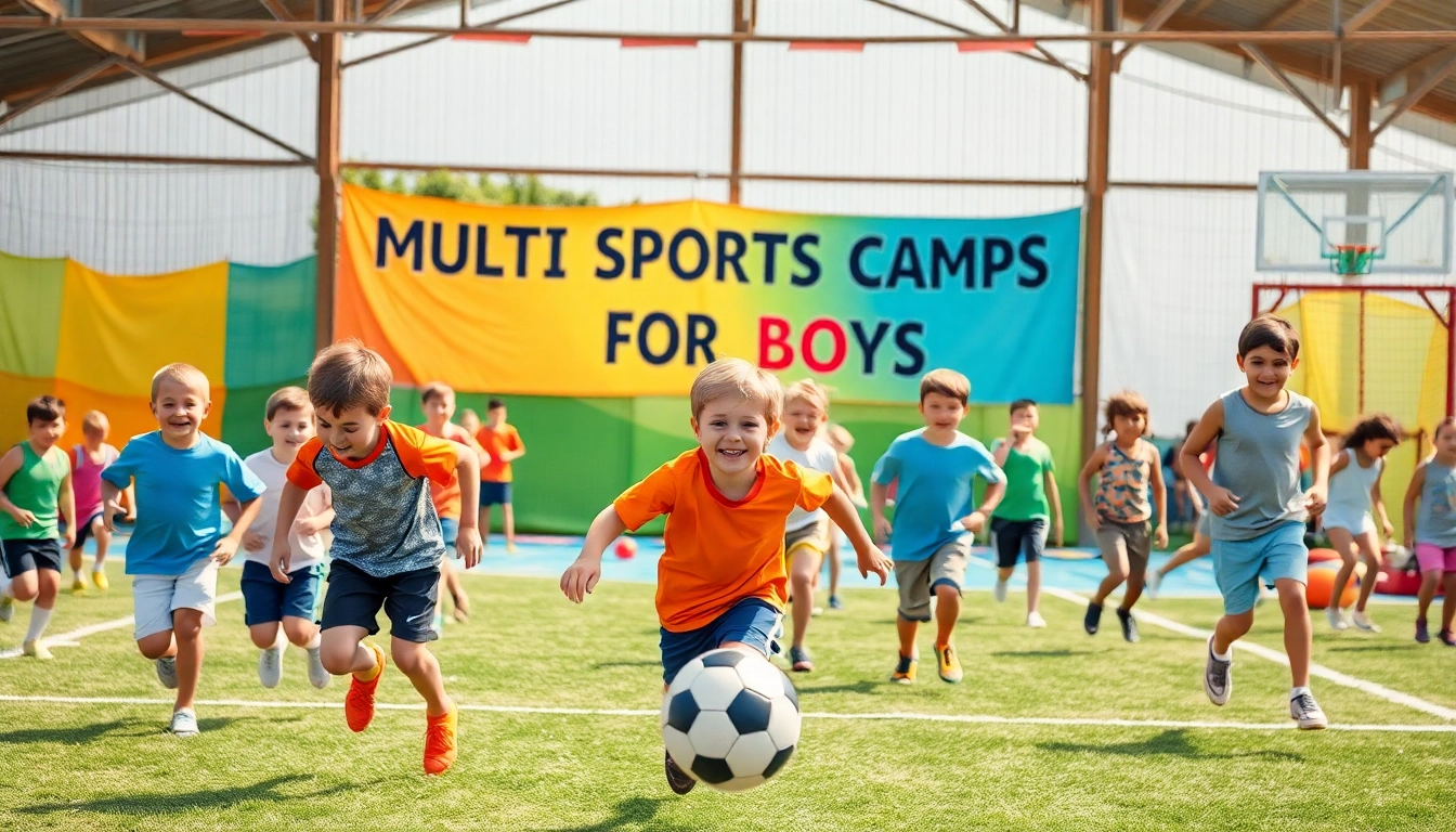 Active boys participating in various engaging activities at Multi Sports Camps for Boys.