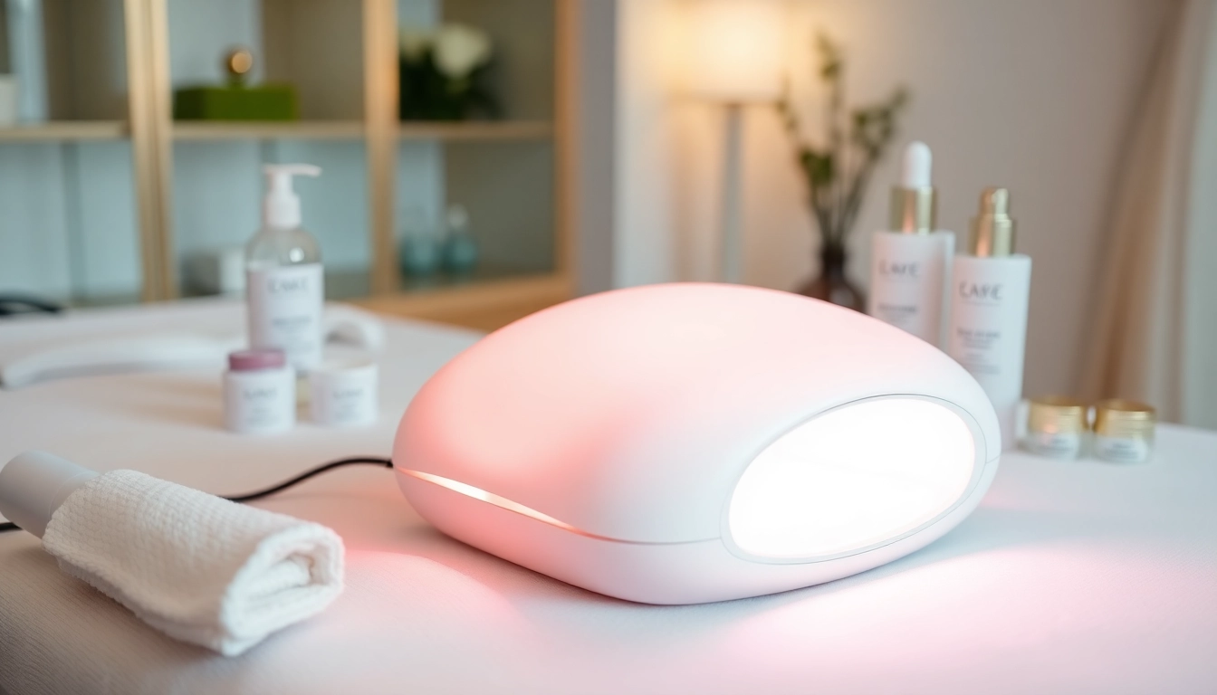 Enhance skincare with quasar md lighttherapy device showcasing bright LED technology.