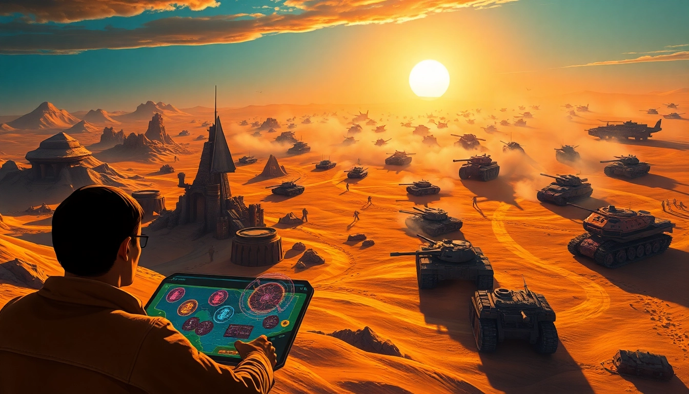 Engaging scene from Dune 2 game showcasing strategy and intense action in a desert environment.