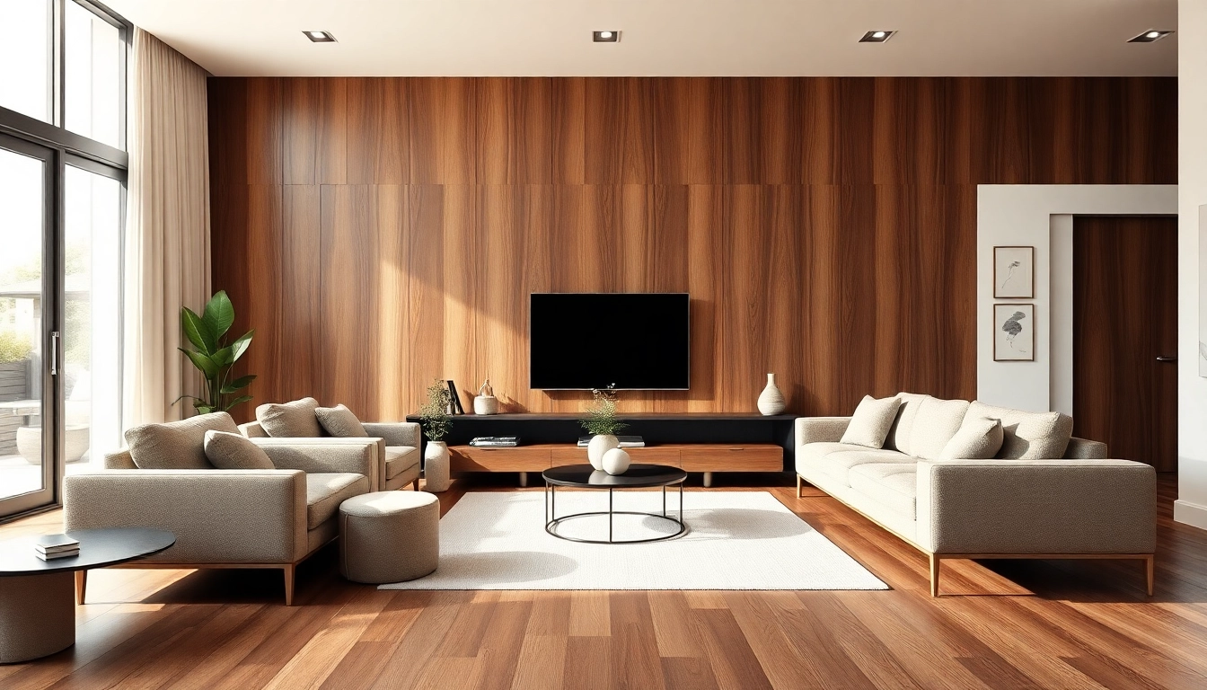 Enhance your space with contemporary wood paneling featuring stylish modern aesthetics and natural textures.