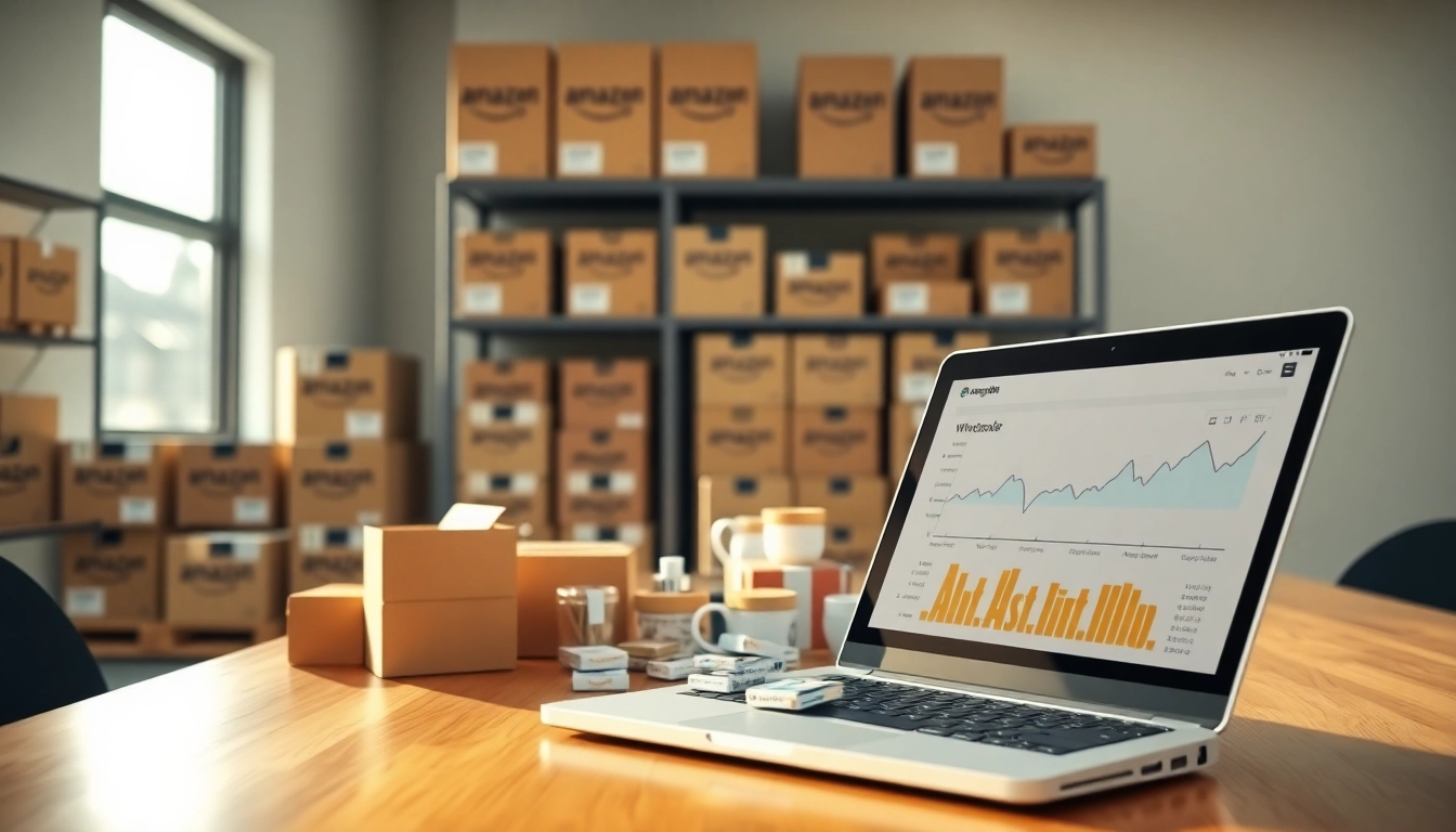 Showcasing wholesale products to sell on amazon in a professional ecommerce workspace.