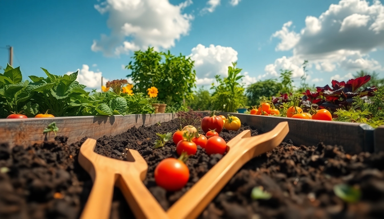 Explore landguard raised beds flourishing with fresh vegetables and herbs in a sunny garden.